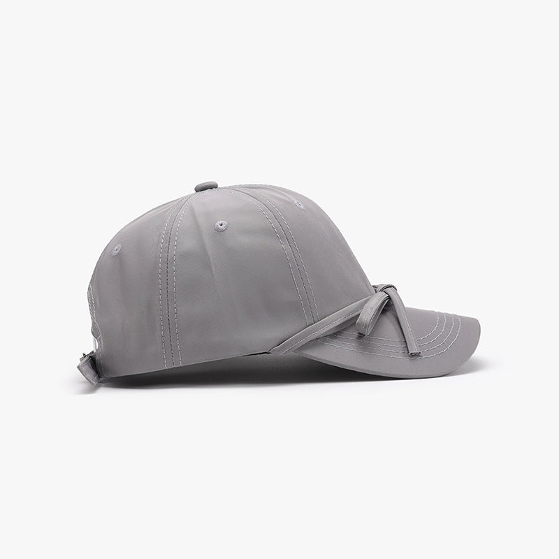 Tied bow cotton baseball cap - tied bow cotton baseball cap