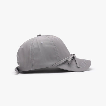 Tied bow cotton baseball cap - tied bow cotton baseball cap