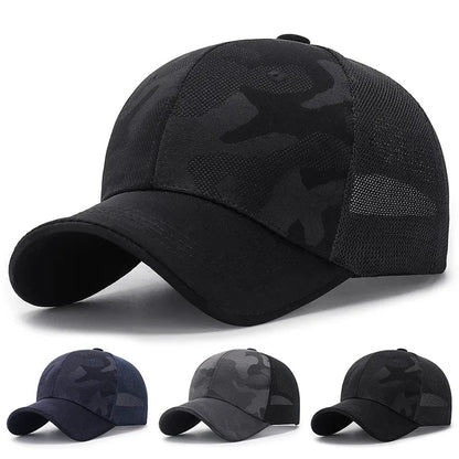 Unisex light plate camouflage breathable baseball net caps spring and autumn outdoor adjustable casual hats sunscreen