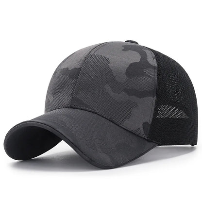 Unisex light plate camouflage breathable baseball net caps spring and autumn outdoor adjustable casual hats sunscreen