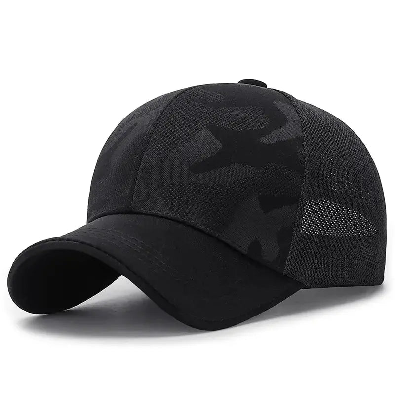 Unisex light plate camouflage breathable baseball net caps spring and autumn outdoor adjustable casual hats sunscreen