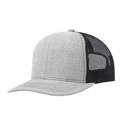 Unisex snapback baseball cap hip hop hats flat bill slightly curved trucker adjustable men women - gray black
