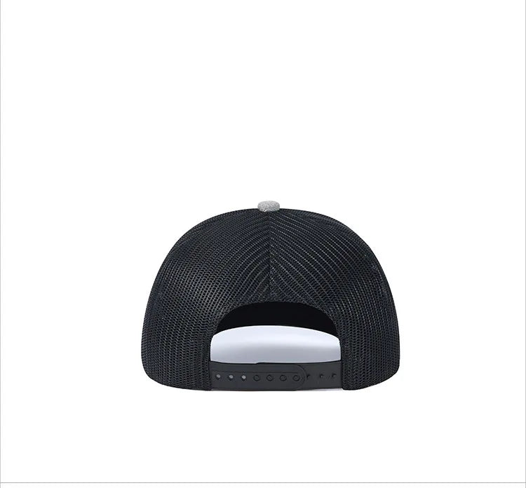 Unisex snapback baseball cap hip hop hats flat bill slightly curved trucker adjustable men women - gray black