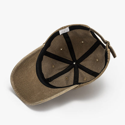Washed curved-brim baseball cap - washed curved-brim baseball cap
