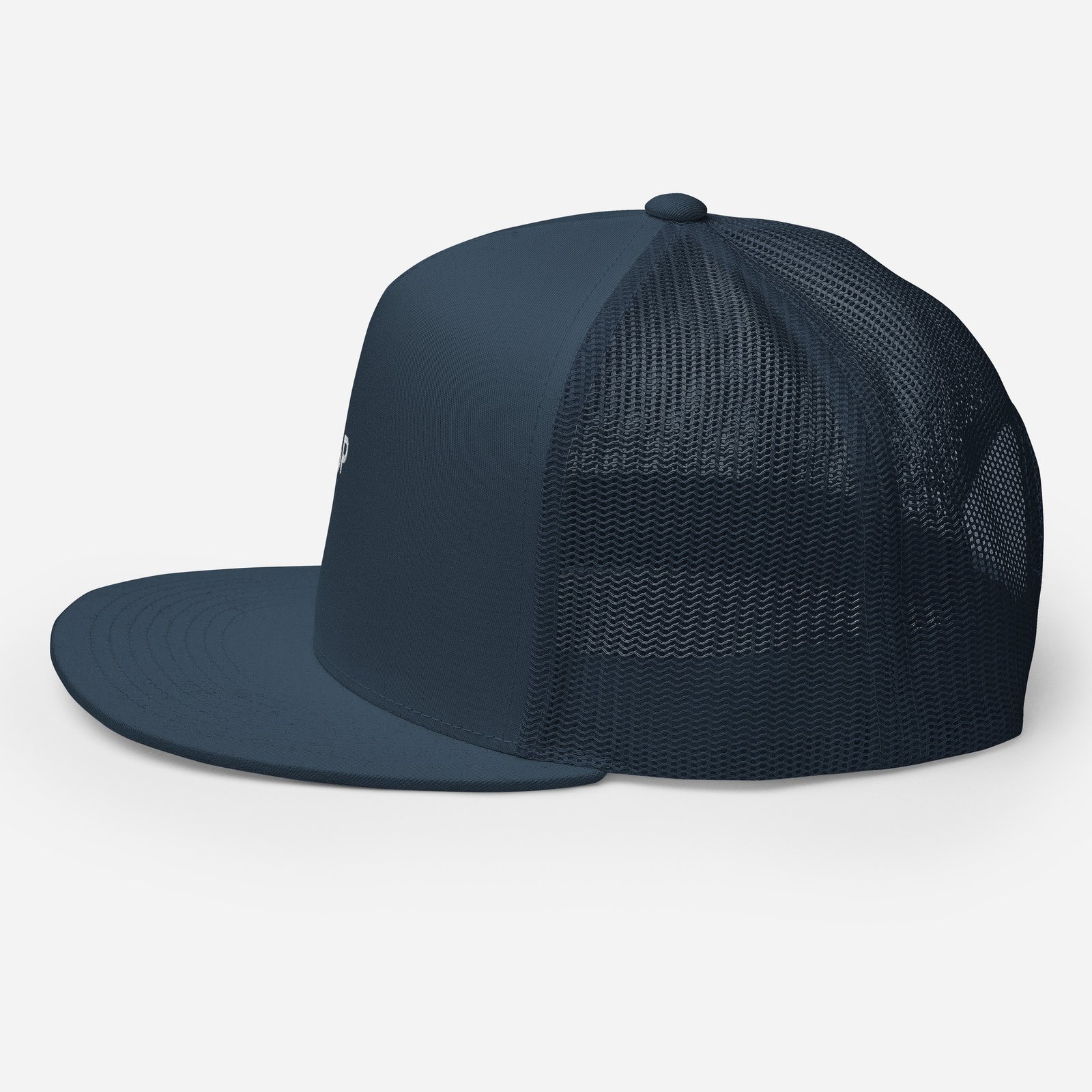 Navy 5 Panel Trucker Hat - Image 3