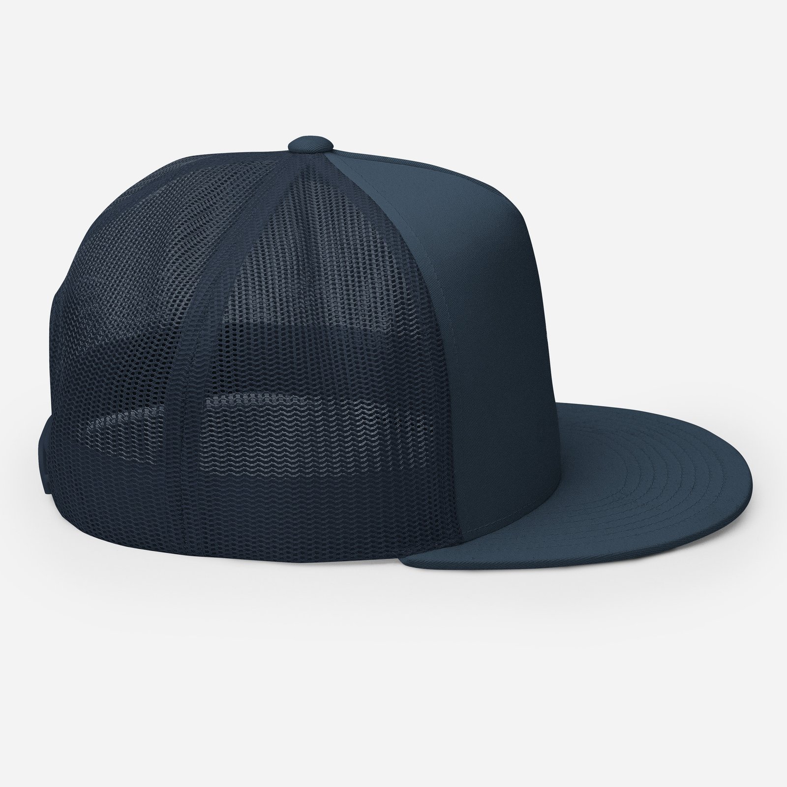 Navy 5 Panel Trucker Hat - Image 5