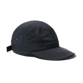 Black 5 Panel Hat Running